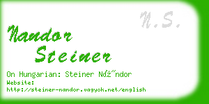 nandor steiner business card